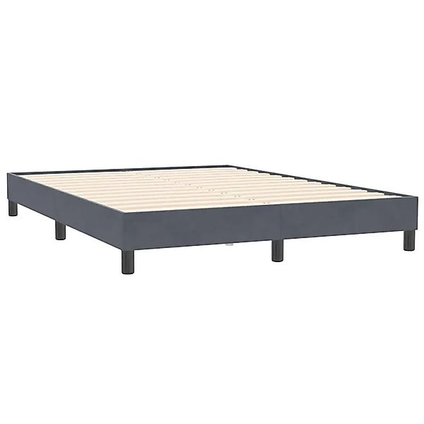vidaXL Boxspringbett ohne Matratze Dunkelgrau 140x210 cm Samt 3315826 günstig online kaufen