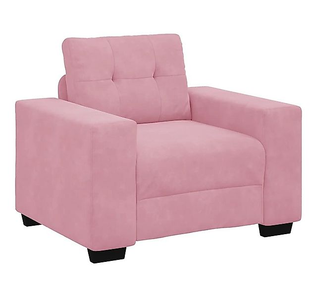 vidaXL Sofa Sessel Rosa 100x78x80 cm Samt, 1 Teile günstig online kaufen