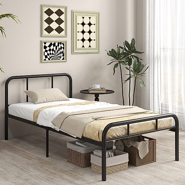 COSTWAY Metallbett (1-tlg), Metallbett, Doppelbett, mit günstig online kaufen