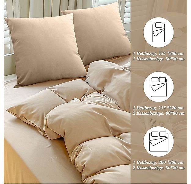 Elegear Bettwäsche Bettwäsche 135×200/155x220/200x200cm Mikrofaser Bettwäsc günstig online kaufen