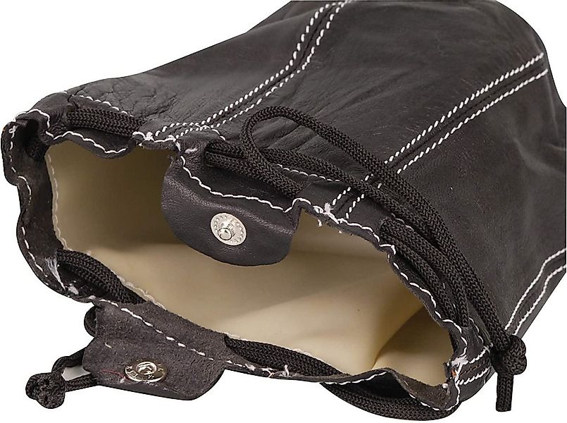 LK Trend & Style Beuteltasche Leder schwarz, Kautschukfutter Lederbeutel (T günstig online kaufen