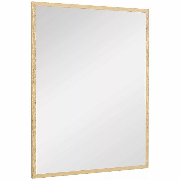 HOMCOM Wandspiegel rechteckig 90 x 70 cm, Holzrahmen, ideal für Badezimmer, günstig online kaufen