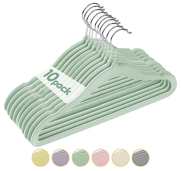 ElitVita Kleiderbügel 10-100 Stück Kinder Kleiderbügel, Samt, Anti-Rutsch, günstig online kaufen