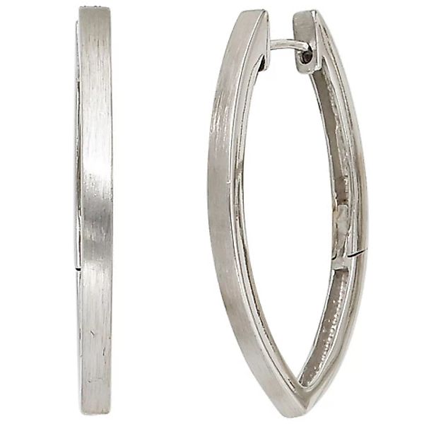 SIGO Creolen oval spitz 925 Silber mattiert Ohrringe Silberohrringe Silberc günstig online kaufen