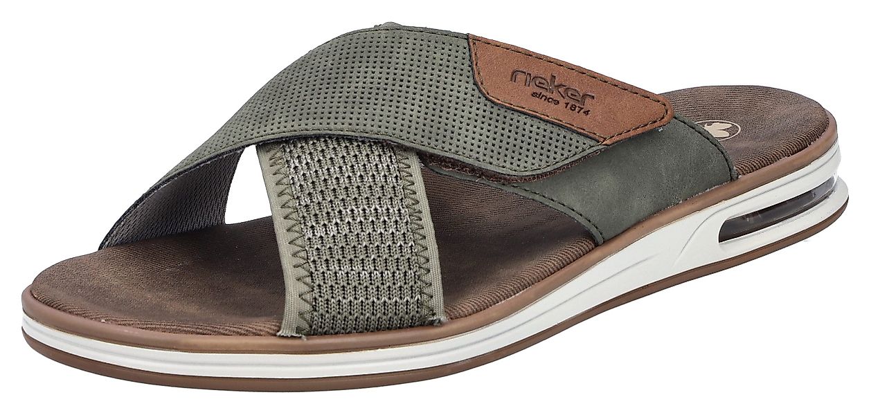 Rieker Pantolette, Sommerschuh, Strandschuh, Schlappen, Hausschuh mit Klett günstig online kaufen