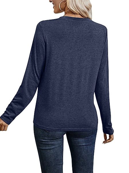 PYLIKE Longsleeve Shirts Damen Casual Slogan Animal Print bequemes Langarms günstig online kaufen