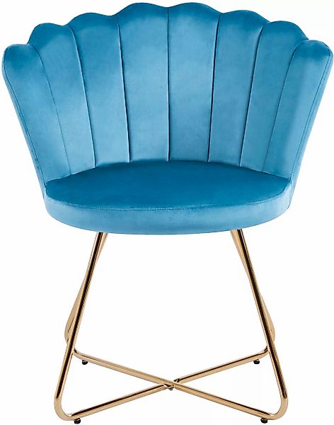 SalesFever Polsterstuhl, (Set), 2 St., Samt, Muschel-Design günstig online kaufen