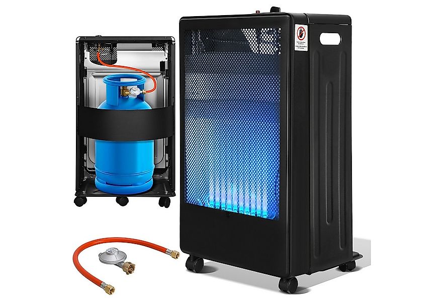 Clanmacy Heizstrahler Gasheizung Gasofen 2 Heizstufen 50cm Gasschlauch Heiz günstig online kaufen