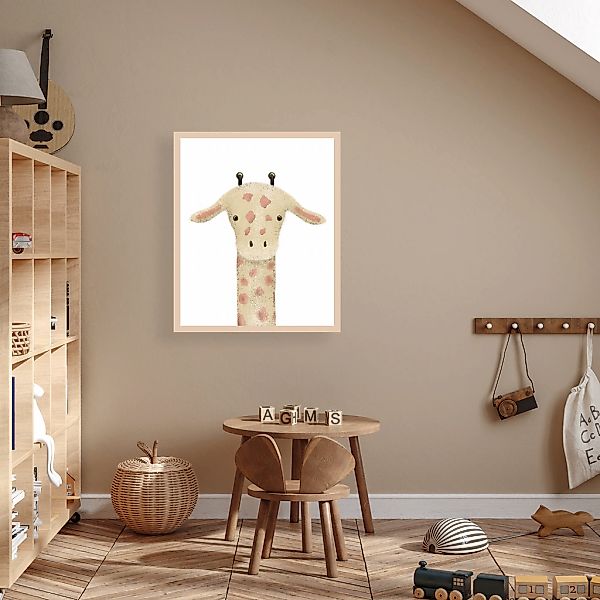 Lüttenhütt Bild mit Rahmen "oder Poster, Giraffenkopf", Fantasy-Giraffe-Gir günstig online kaufen