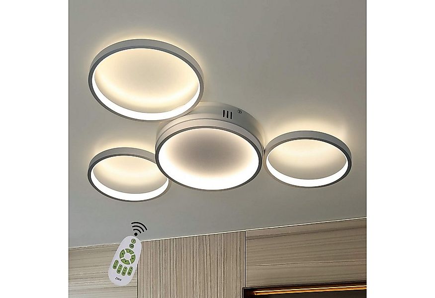 ZMH LED Deckenleuchte 3//4 Flammig Ring Fernbedienung Schlafzimmer, dimmbar günstig online kaufen