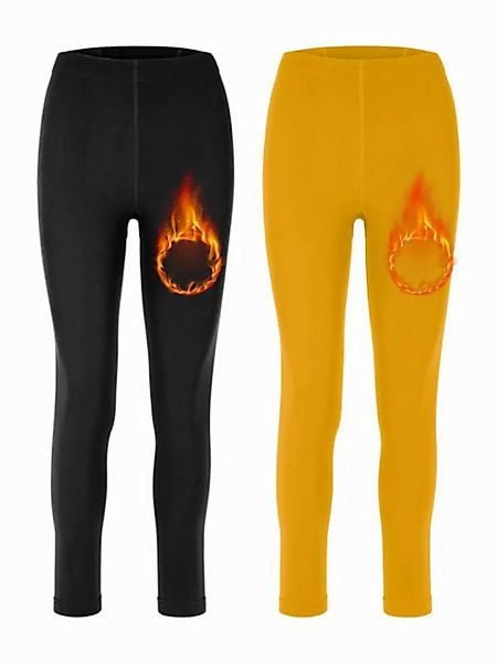 Merry Style Leggings 2er Pack Damen Thermo Leggings Gefütterte Thermoleggin günstig online kaufen