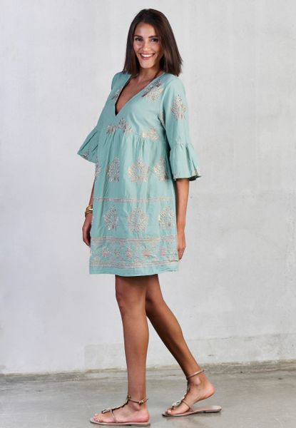 Andijamo-Fashion Minikleid GOLDEN BLOOM Locker fallendes günstig online kaufen