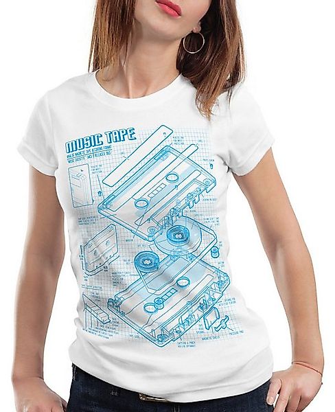 style3 T-Shirt TAPE Kassette disko MC DJ retro musik turntable ndw analog d günstig online kaufen