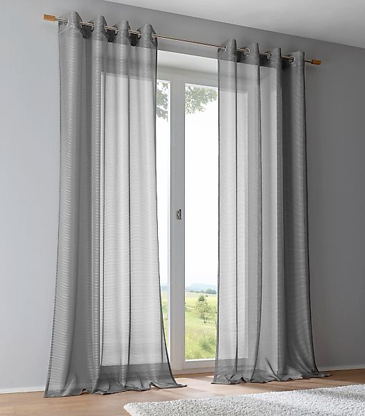 Kutti Vorhang "Vinola" Ösen 1 Stk. tlg. Ösengardine modern Netzstruktur Gla günstig online kaufen