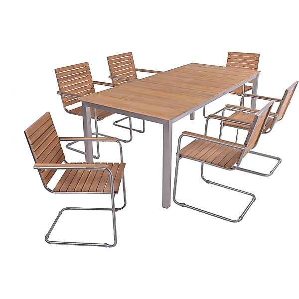 Garden Pleasure Gartenmöbel-Set 05 Dallas/Denver 5-teilig Braun FSC® günstig online kaufen