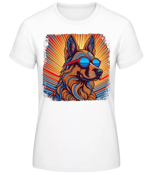 Schäferhund Hippie Look · Frauen Basic T-Shirt günstig online kaufen