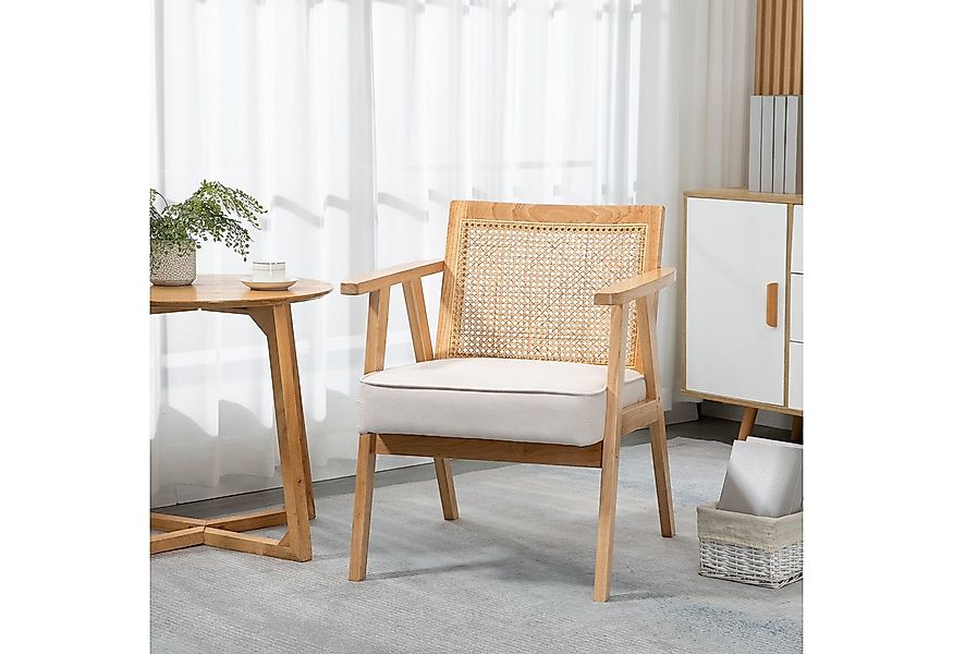 HOMCOM Relaxsessel Wohnzimmer Relaxsessel mit Armlehnen, Sitzkissen (Lounge günstig online kaufen