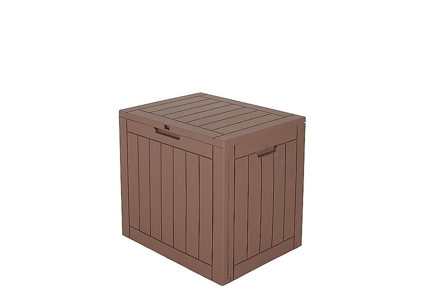 ONDIS24 Gartenbox City Cube Holzoptik Kissenbox Poolbox Sitztruhe 110L, UV, günstig online kaufen