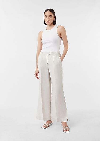 Comma Stoffhose Marlenehose aus Leinen mit günstig online kaufen