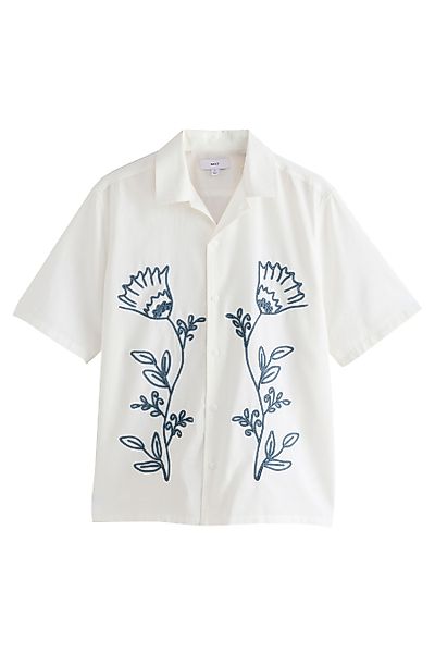 Next Kurzarmhemd Besticktes kurzärmliges Hemd (1-tlg) günstig online kaufen