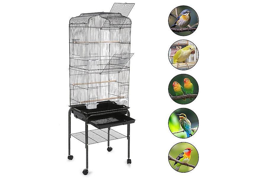 oyajia Vogelkäfig, Vogelvoliere Nagerkäfig mit Schmutzwanneneinsatz günstig online kaufen