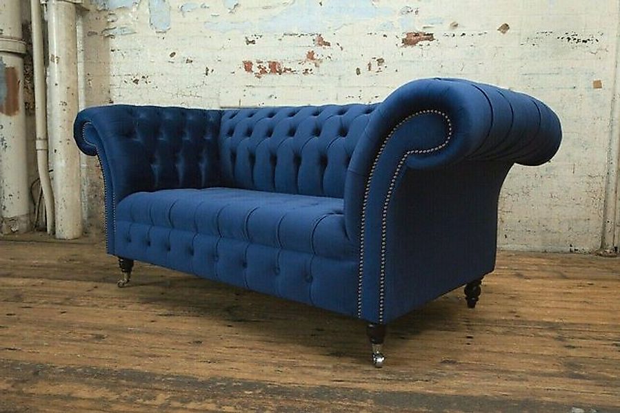 Xlmoebel Sofa Traditionelles Chesterfield-Sofa in Blau mit Polstergarnitur günstig online kaufen