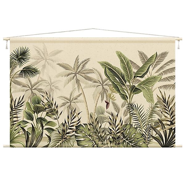 Bilderdepot24 Wandteppich modern Vintage Tropisch grün, günstig online kaufen