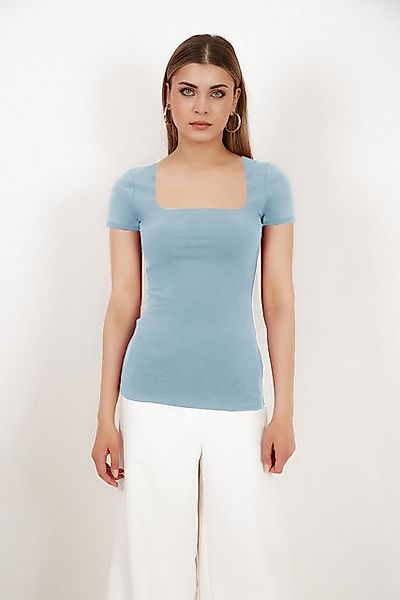 Vivienne Fashion T-Shirt DOMI Hochwertiges Damen Modal Shirt mit Karree- Au günstig online kaufen