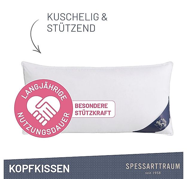 SPESSARTTRAUM Gänsefederkopfkissen Premium, Füllung: 85% Gänsefedern, 15% G günstig online kaufen