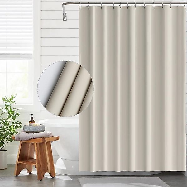 Funria Duschvorhang Duschvorhang Beige 120x200 cm günstig online kaufen
