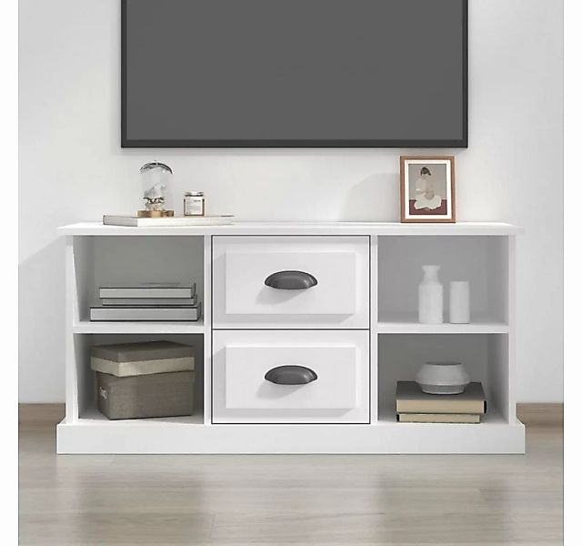 furnicato TV-Schrank Weiß 99,5x35,5x48 cm Holzwerkstoff günstig online kaufen