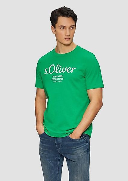 s.Oliver Kurzarmshirt T-Shirt mit Logo-Print Artwork günstig online kaufen