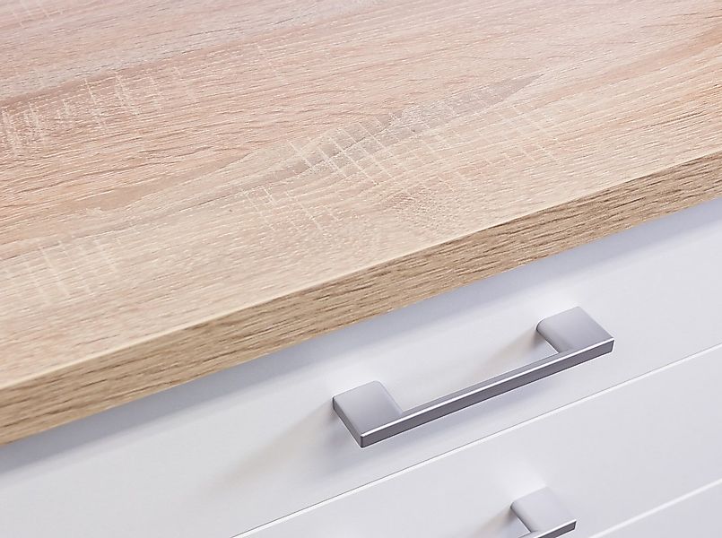 Flex-Well Unterschrank Küchenunterschrank - 30 cm breit - Weiß Sonoma Eiche günstig online kaufen