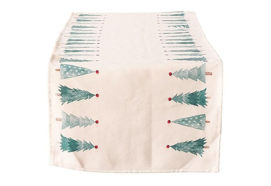 BOLTZE GRUPPE GmbH Tischläufer CAROL, B 40 cm, L 140 cm, Creme, Grün, (1-tl günstig online kaufen