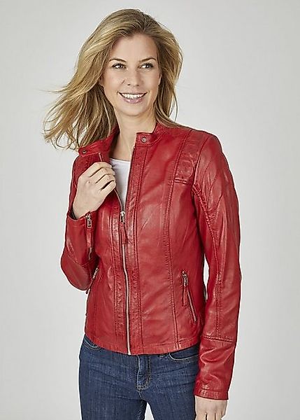 7eleven Lederjacke SELINNY (1-St) mit Paspeln günstig online kaufen