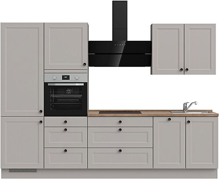 nobilia® Küchenzeile »"Cascada II"« vormontiert, Breite 300 cm, Ausrichtung günstig online kaufen