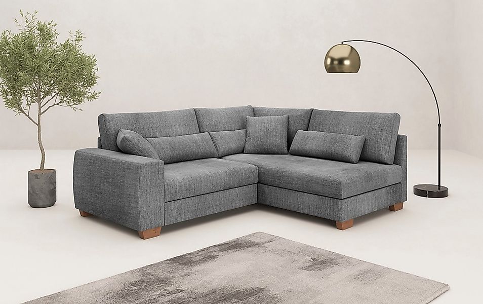 Mr. Couch Ecksofa "Helena L-Form", Mit Federkern, wahlweise mit Bettfunktio günstig online kaufen