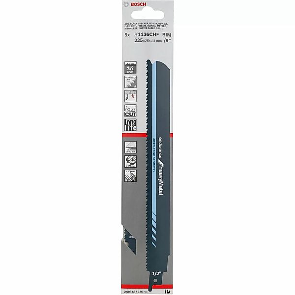 Bosch Säbelsägeblatt S 1136 CHF Endurance for Heavy Metal 5er-Pack günstig online kaufen