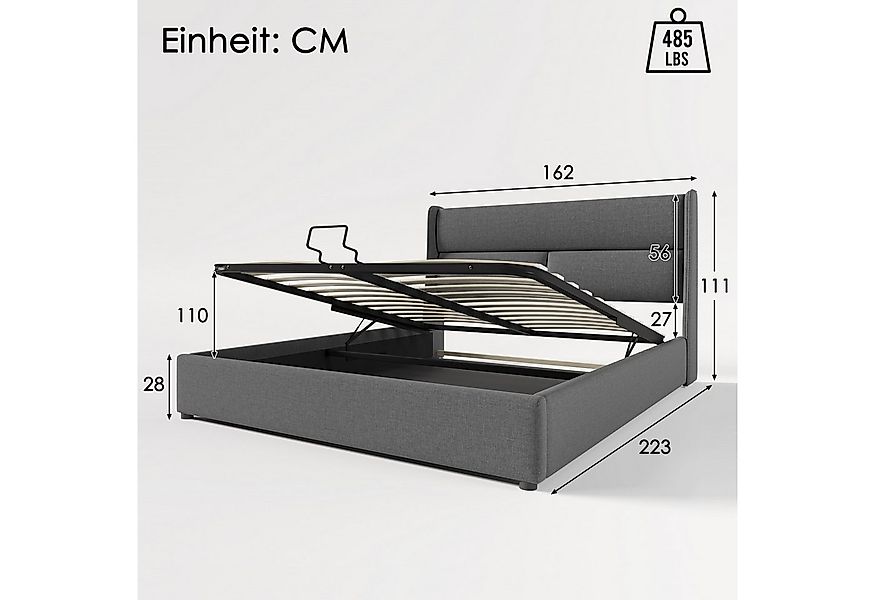 TavilaEcon Boxspringbett Polsterbett mit verstellbarem Kopfteil, Stauraum, günstig online kaufen