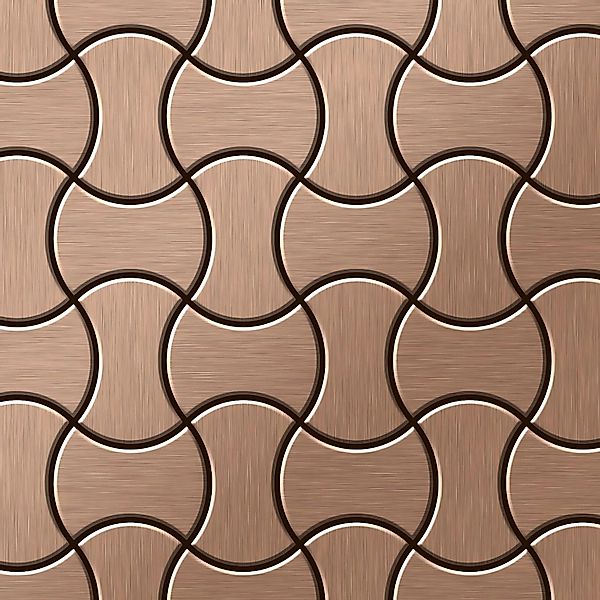 ALLOY Mosaik Fliese Massiv Metall Titan Gebürstet Kupfer 1,6mm Stark Infini günstig online kaufen