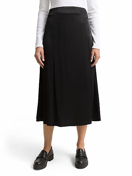 TOM TAILOR Satinrock "High waist maxi" mit verdecktem Reißverschluss günstig online kaufen