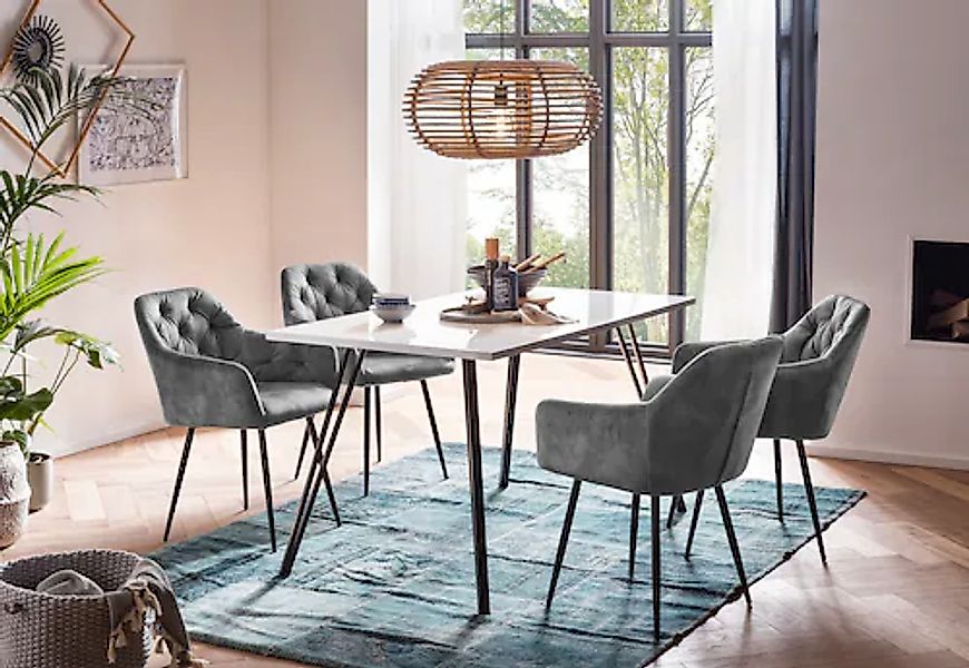 HELA Essgruppe »Jenn« 5 Stk. tlg. Tisch Hochglanz, 4 Stühle BESTSELLER, Ess günstig online kaufen