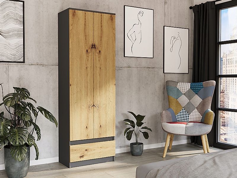 Home Collective Kleiderschrank mit 2 Türen, günstig online kaufen