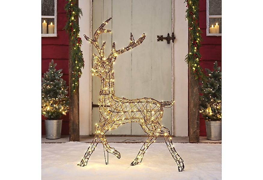 Lights4fun LED-Dekofigur LED‑Rentier Hirsch L Studley günstig online kaufen