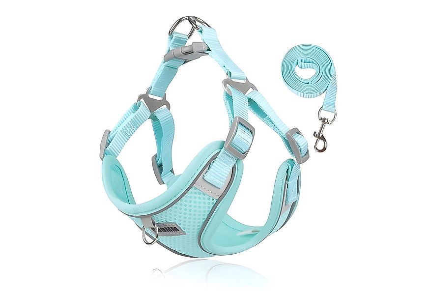 HS.SUPPLY Hunde-Geschirr Atmungsaktives Hundegeschirr mit Leine, Verstellba günstig online kaufen