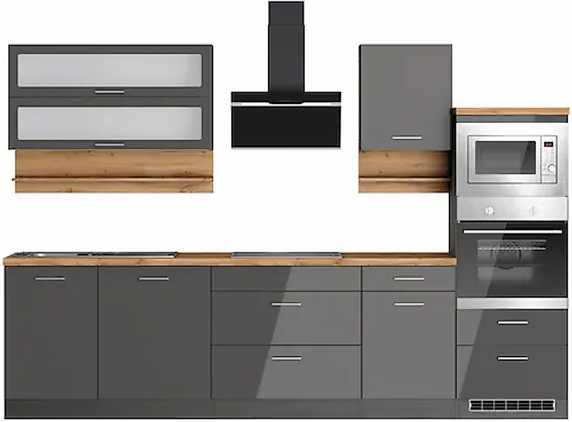 KOCHSTATION Küchenzeile »KS-Milan« 300 cm breit, viel Stauraum, wahlweise m günstig online kaufen