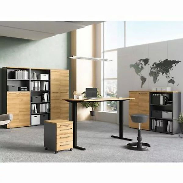 Lomadox Büromöbel Set mit elekt. Schreibtisch AURAY-01 in graphit mit Grand günstig online kaufen