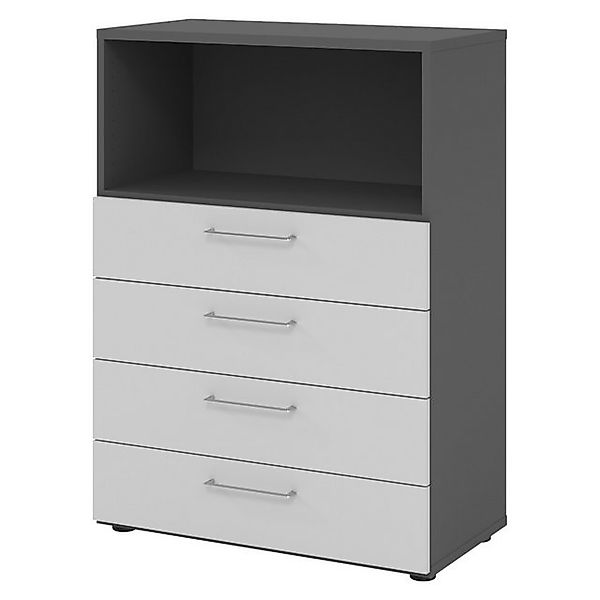 bümö Aktenschrank smart Schubladen Kombi - 4 Schübe Dekor: Graphit/Grau günstig online kaufen