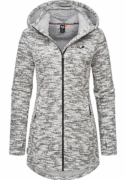 Ragwear Longstrickjacke "Leysha Melange", Sportliche Kapuzenjacke in melier günstig online kaufen
