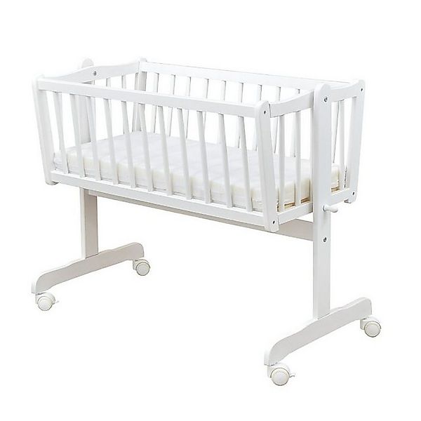 Baby-Delux Babybett Stubenwagen, Babywiege Schaukelwiege 90x40 cm Weiss mit günstig online kaufen